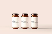 Amber Glass Jar Mockups, a Cups & Container Mockup by pmvch (Thumbnail 2 of 10)