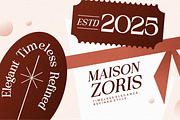 Zoris - Elegant Display Typeface, a Serif Font by MaikoHatta (Thumbnail 7 of 9)