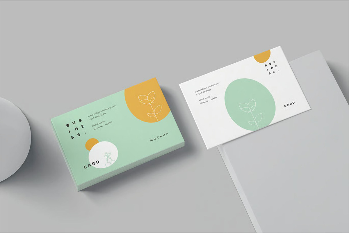 Corporate Business Card Mockups, an Advertising Mockup by megostudi0 (Photo 5 of 6)