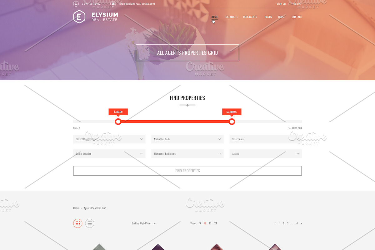 Elysium - Real Estate PSD Template, a Websites & App Template by ArtStyles (Photo 14 of 29)
