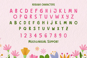 Blooming Flowers - Font Duo