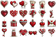 Valentines Clipart Set, Love Clipart, an Illustration by Sublimation Artist (Thumbnail 2 of 6)