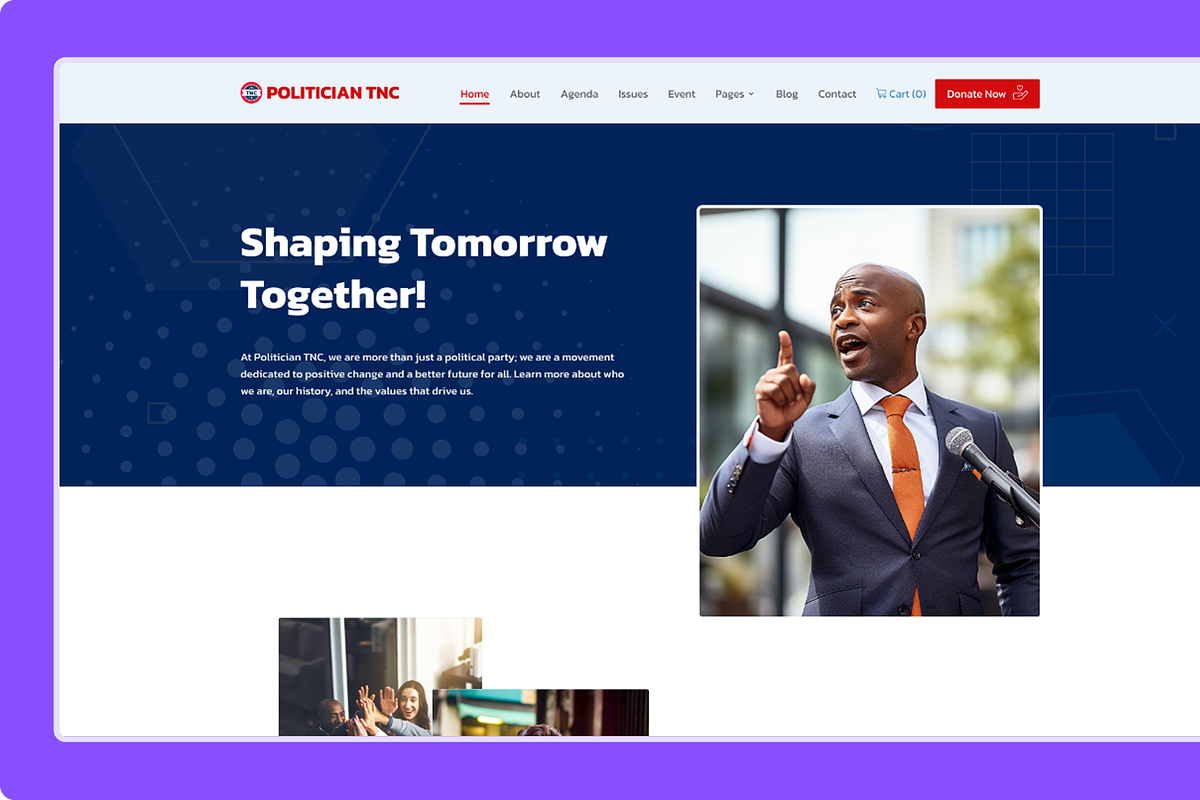 Politician TNC - Political Figma UI, an UI Kit Template by TNCFlow (Photo 3 of 5)