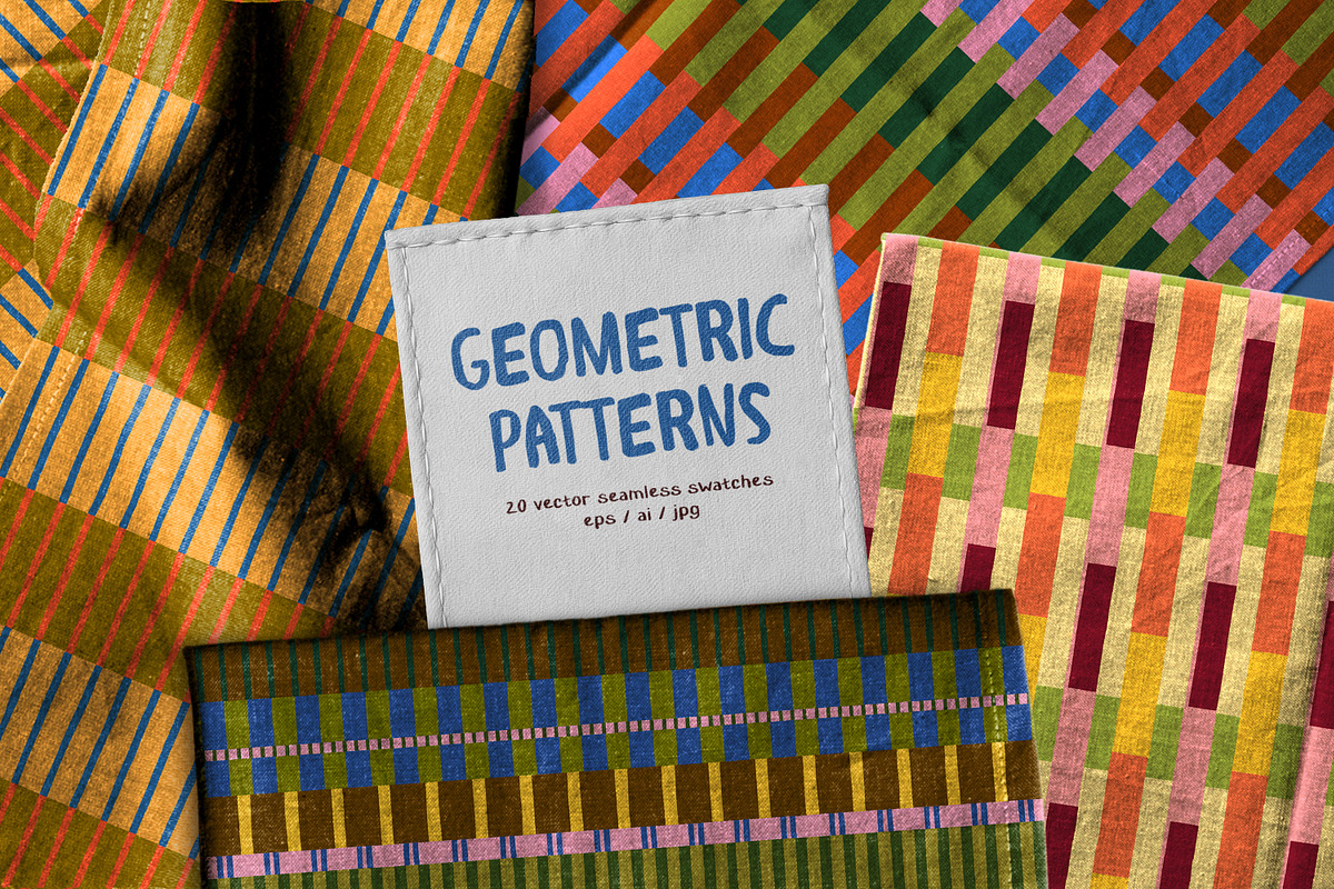 Geometric seamless patterns set, a Pattern Graphic by Good Studio (Photo 1 of 13)