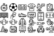 Soccer Sport Icon Clipart Set, an Illustration by designvectx (Thumbnail 2 of 3)