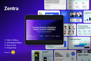 Zentra AI SaaS Pitch Deck Gslides