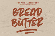 Bread Butter • Mix & Match Font, a Script Font by azetypestudios.com (Thumbnail 1 of 11)