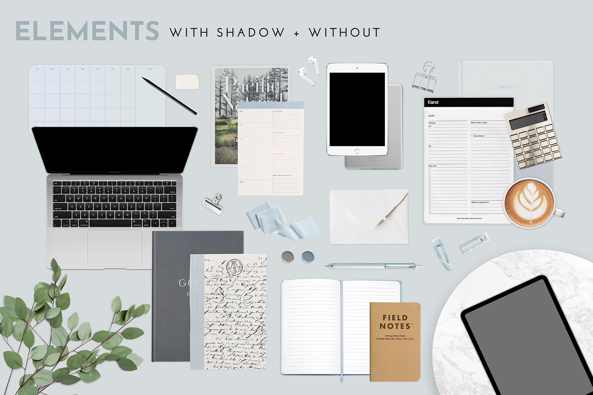 Blue Silver Mockups + Scene Creator, a Books & Magazine Mockup by Girl Boss Stock (Photo 4 of 9)