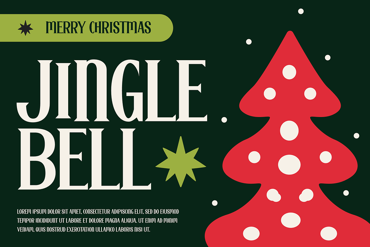 Bells Retro Christmas Font, a Serif Font by GRVS Studio (Photo 2 of 6)