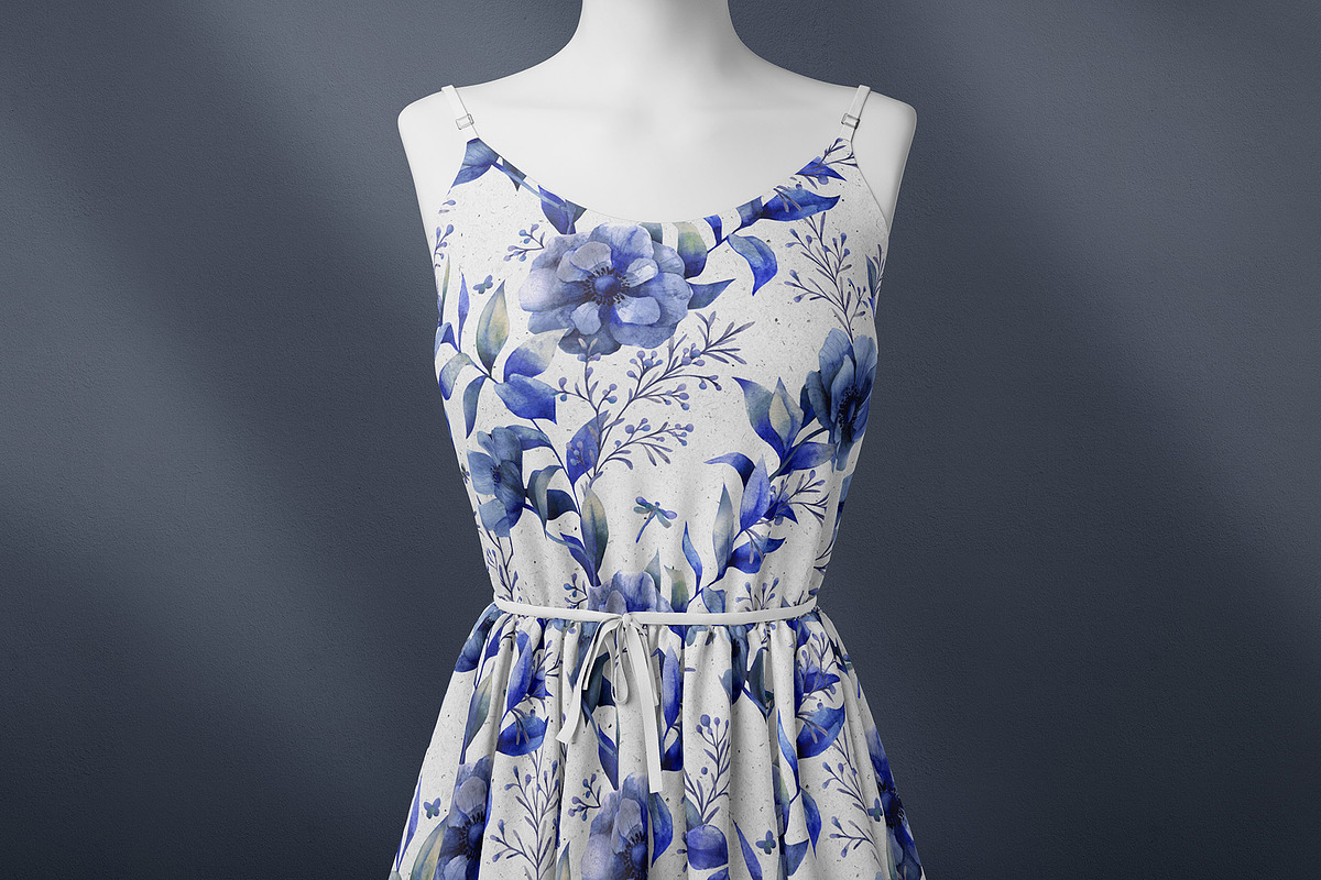 ANEMONE watercolor patterns set, a Pattern Graphic by Anastasia Koba (Photo 2 of 10)
