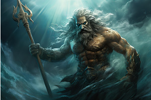 Powerful Poseidon Greek God