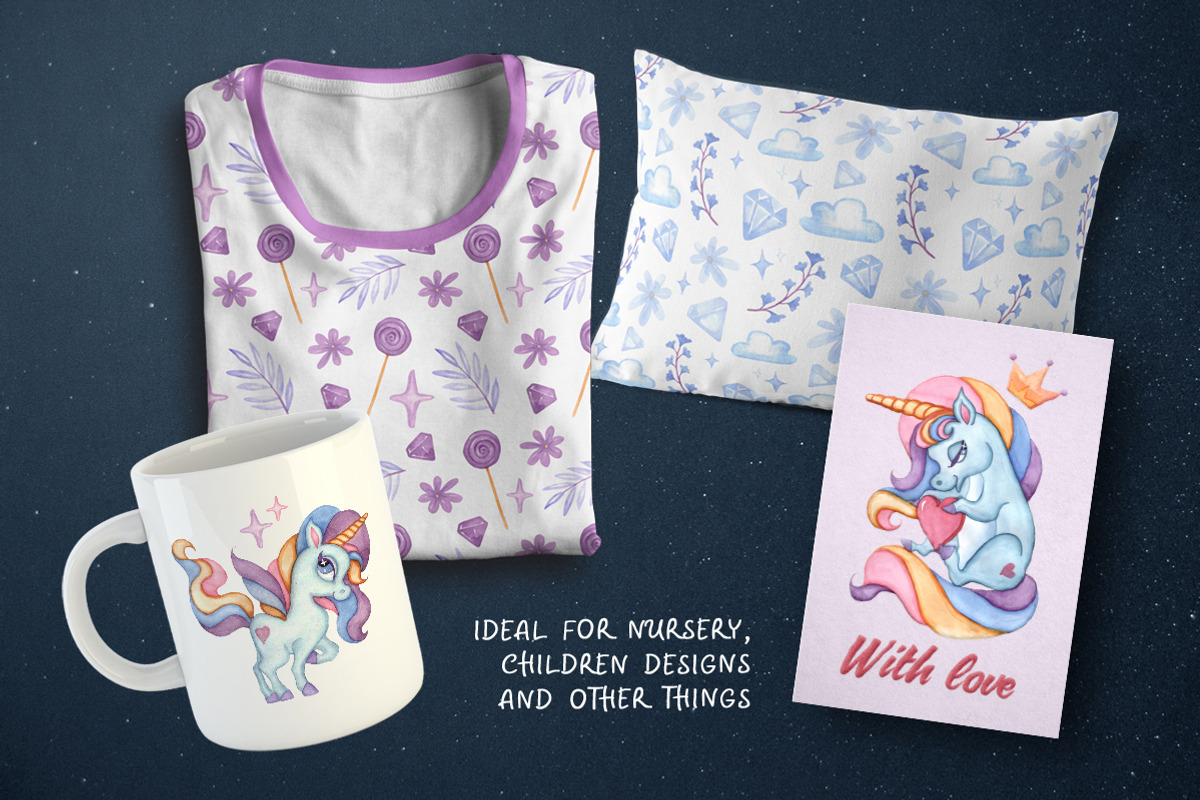 Unicorn Tale. Watercolor collection, an Animal Illustration by Warm Hearted Studio (Photo 6 of 6)