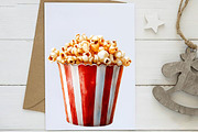 Watercolor Movie Night Clipart, an Illustration by Designworld (Thumbnail 5 of 8)