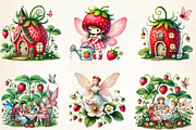 Spring Strawberry Fairy Garden, a Seasonal Illustration by DreamArtGraphic (Thumbnail 5 of 5)