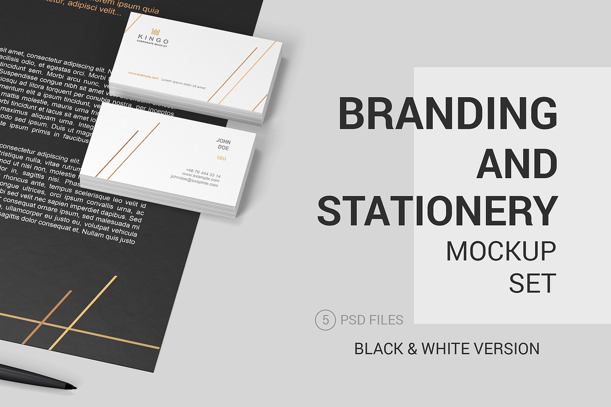 Stationery Branding Mockup Set, a Product Mockup by Seven Lights (Photo 1 of 9)