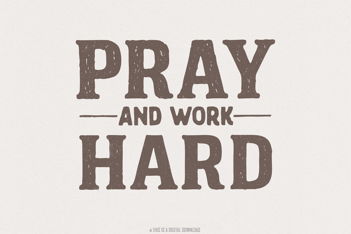 Pray And Work Hard PNG, an Illustration by SharpMarketplace (Photo 1 of 9)