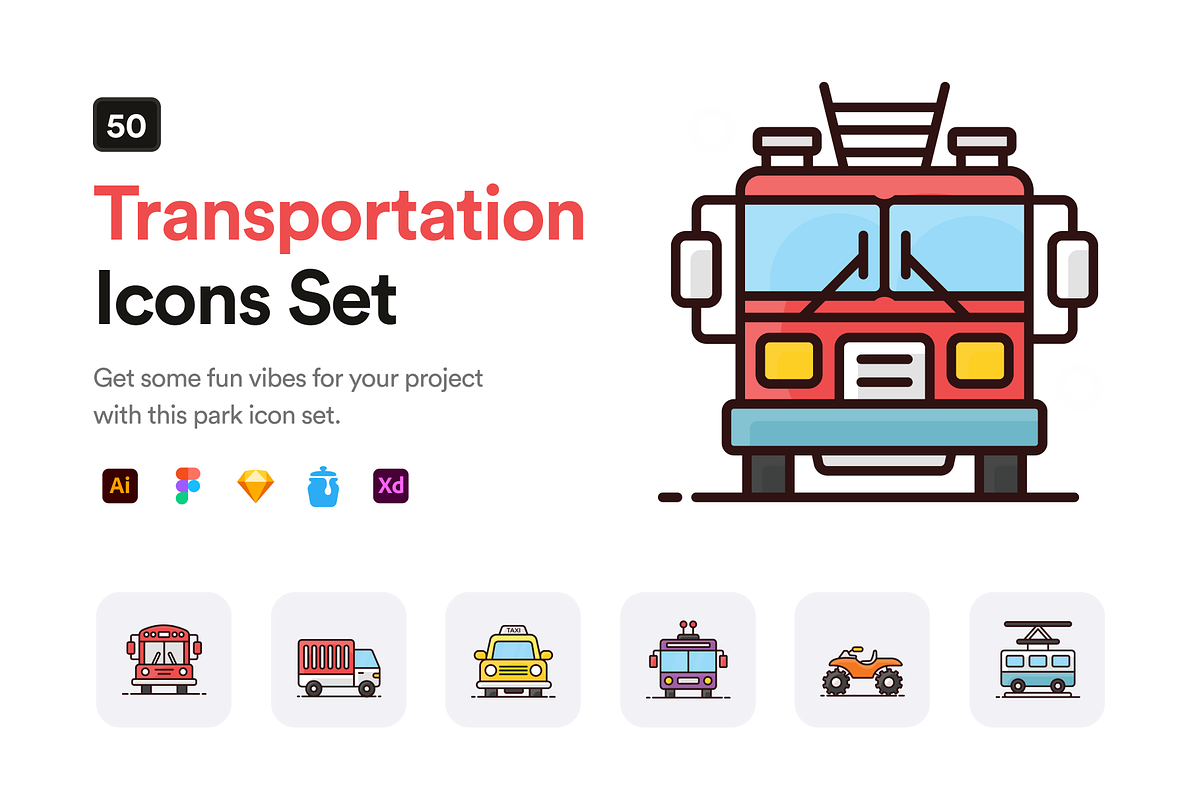 Transportation Icon Set, a Duotone Icon by Brickclay (Photo 1 of 9)