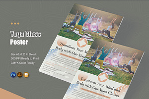 Yoga Class Poster, a Poster Template by Esensifiksi.studio