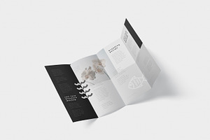 Roll-Fold Brochure Mockup - DL DIN