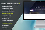 Axiata - Responsive Portfolio/Resume, a Bootstrap Template by Pentaclay (Thumbnail 1 of 5)