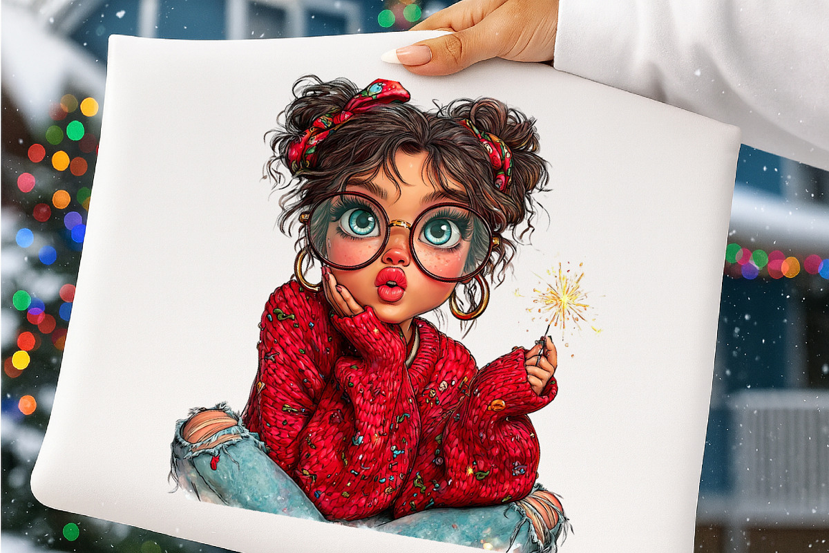 Quirky Girl New Year 2026 Clipart, an Illustration by SinaCreation (Photo 5 of 11)