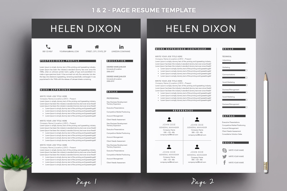 Professional Resume/CV Template, a Resume Template by A1RESUME (Photo 3 of 6)