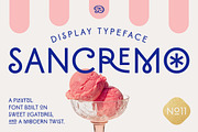 Sancremo – Playful Display Font, a Sans Serif Font by Dopestype (Thumbnail 1 of 11)