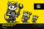 Mechanic Cat Charcter Logo Template, a Branding & Logo Template by Maioriz Shop (Thumbnail 2 of 2)