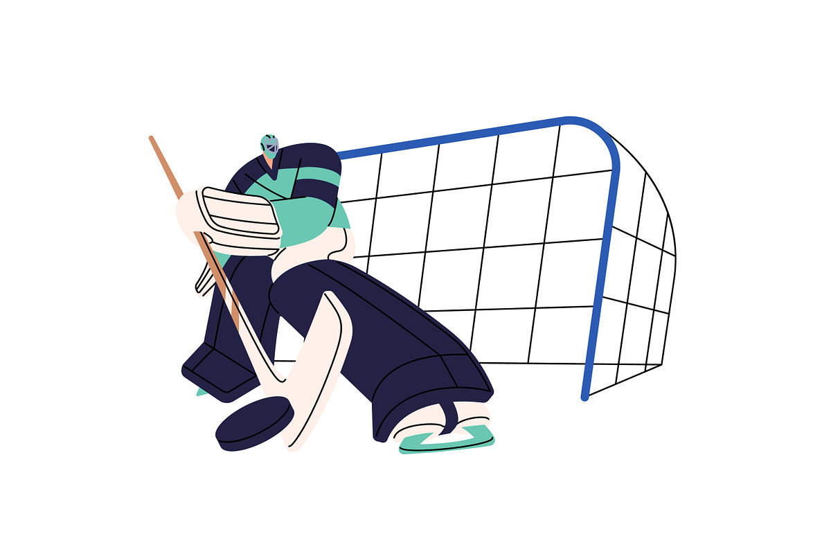 Ice hockey goalkeepers set, a Sport Illustration by PaperTrident (Photo 9 of 10)