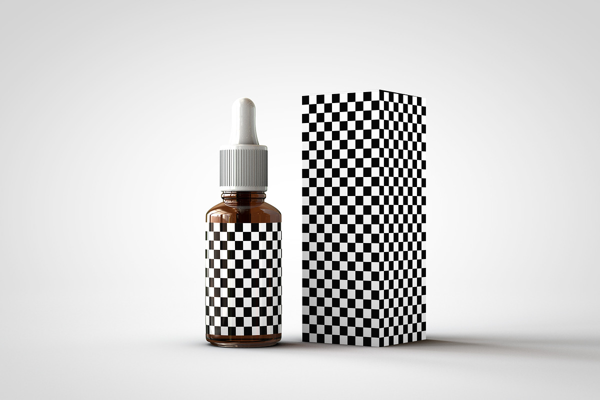 Amber Dropper Bottle Mock-Up & Box, a Household Mockup by TSOBG (Photo 13 of 20)