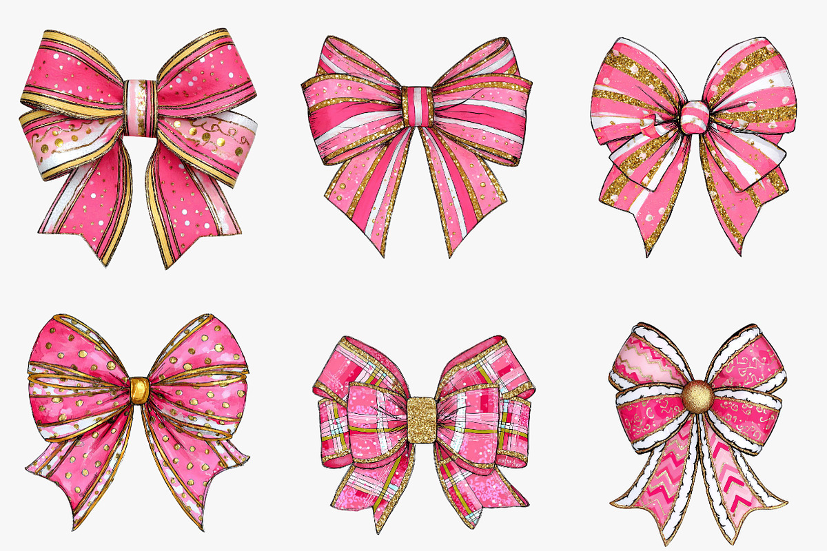 Christmas Bow clipart, an Illustration by CreationArt (Photo 2 of 5)