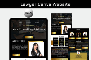 lawyer kanding page Canva, a Landing Page Template by Amiraliya