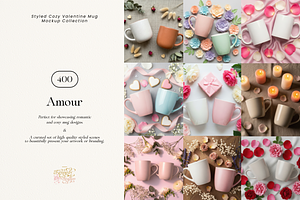Romantic Couple Mug Mockups 400 JPG, a Cups & Container Mockup by KennedyStudio