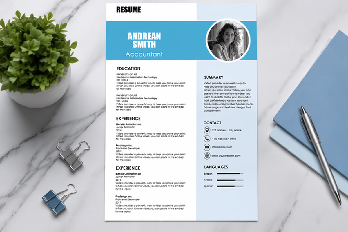 MODERN RESUME TEMPLATE (R5), a Resume Template by dulchaer29 (Photo 4 of 4)