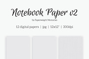 Patterned Paper - Notebook Paper v2, a Pattern Graphic by Paperweight Memories (Thumbnail 5 of 5)