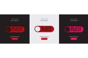 Concept of banners for Black Friday, an Object Illustration by Andrey Yaroslavtsev