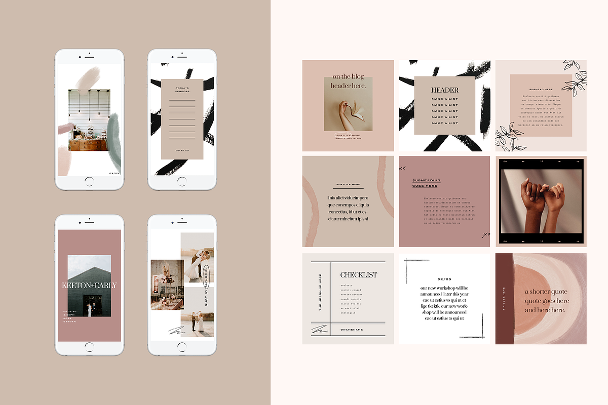 Modern Art Instagram Template Bundle, a Social Media Template by Brighten Made (Photo 2 of 4)