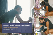 Woman Painting at Home Photos, a Person Photo by Tekso (Thumbnail 2 of 5)