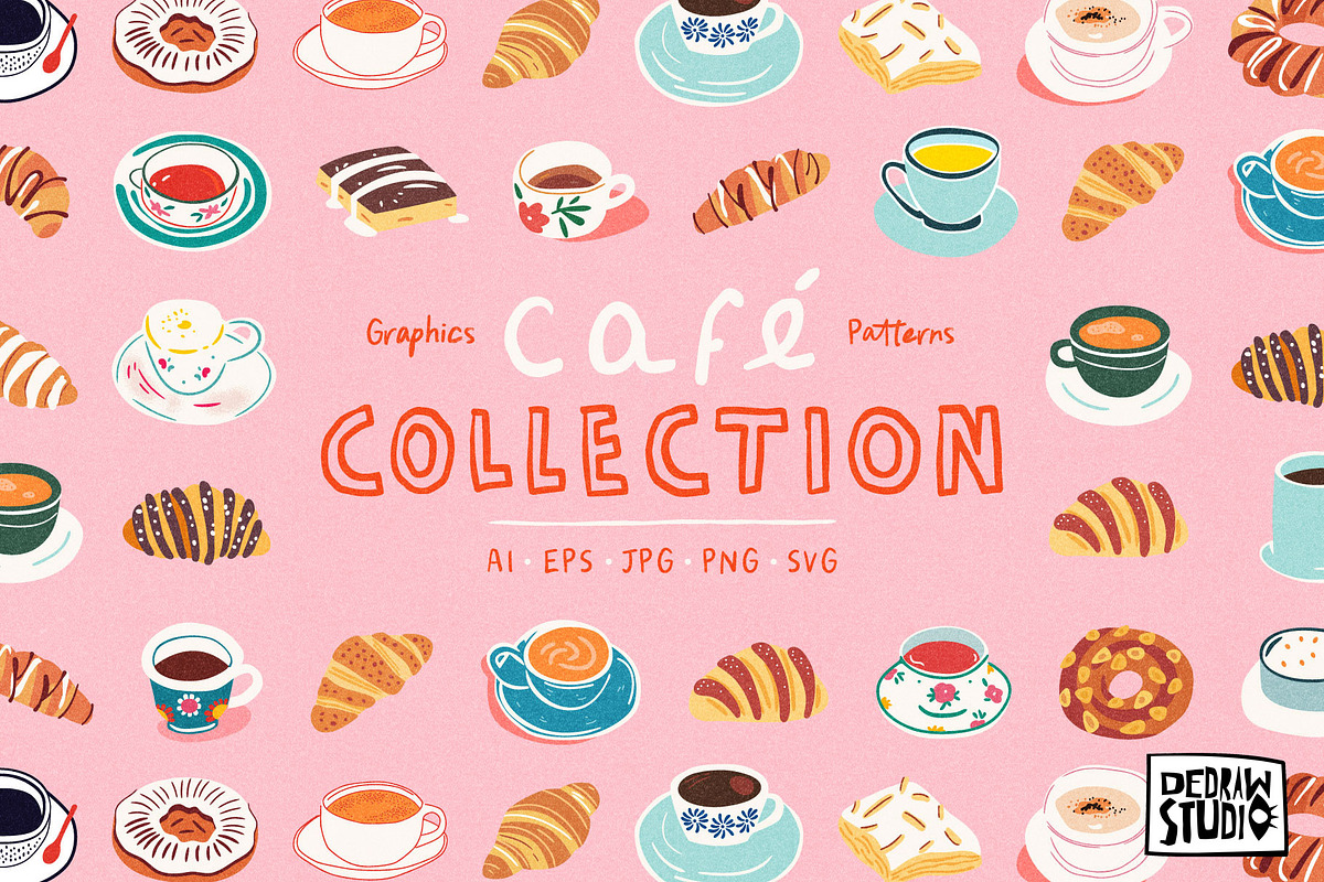 Café Collection: Graphics & Patterns, a Pattern Graphic by Dedraw Studio (Photo 1 of 15)
