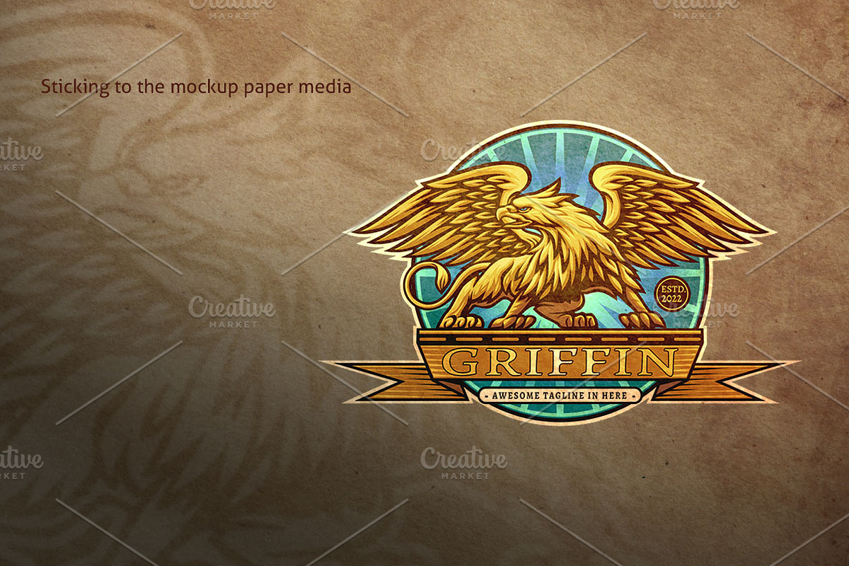Griffin Illustration Logo, a Branding & Logo Template by Kongstones_std (Photo 4 of 4)
