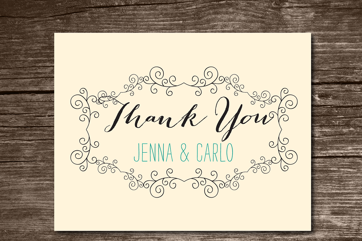 Thank You Card, a Card Template by aticnomar