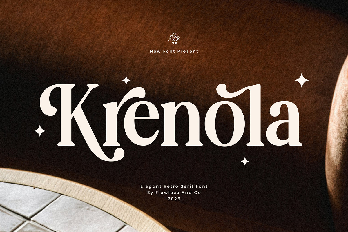 Krenola - Elegant Retro Serif Font, a Serif Font by Flawless And Co (Photo 1 of 10)