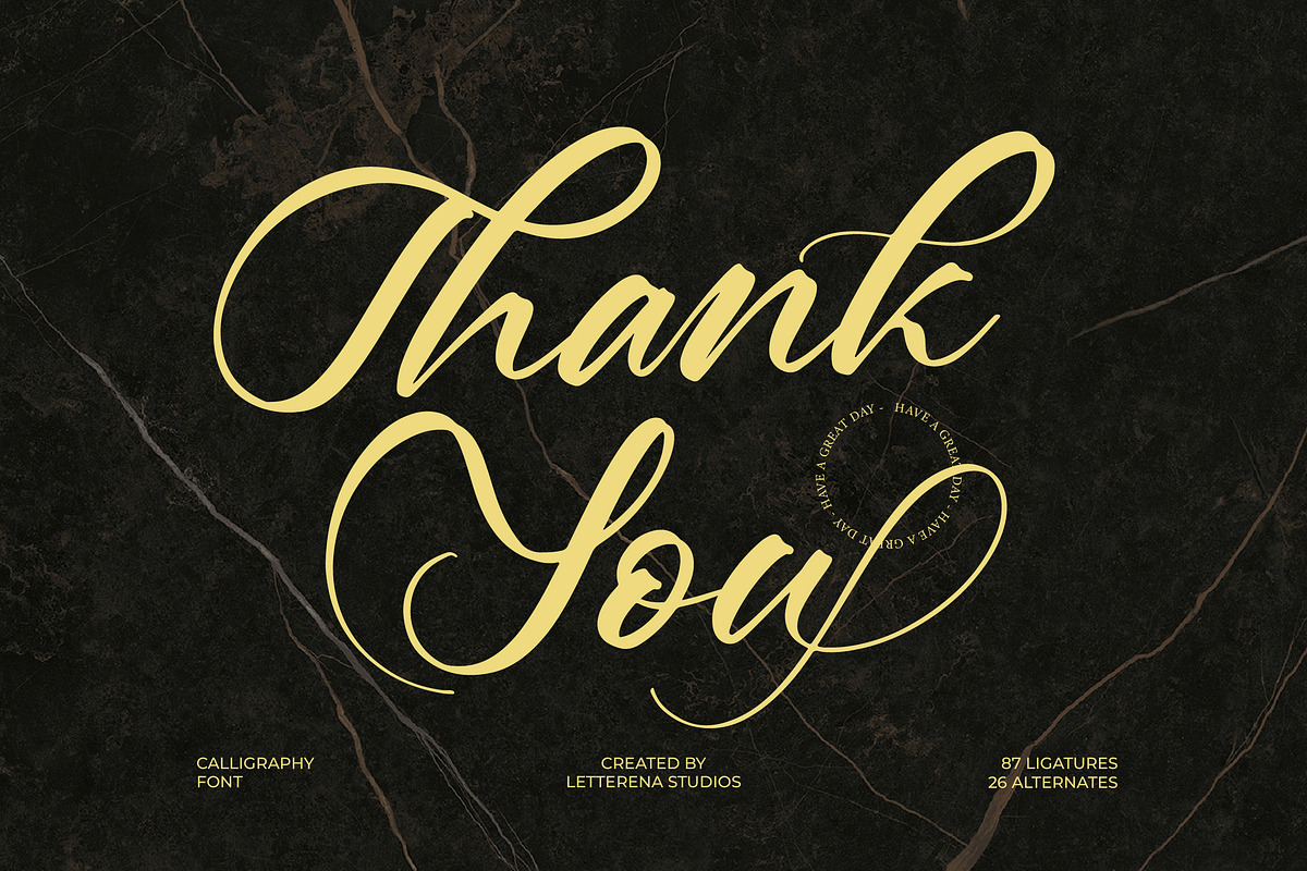 Boytang Keghora Calligraphy Font, a Script Font by Letterena Studios Script (Photo 20 of 20)
