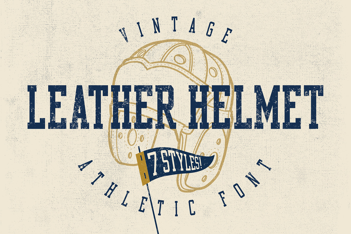 Leather Helmet Athletic Font, a Font by StockMamba (Photo 1 of 4)