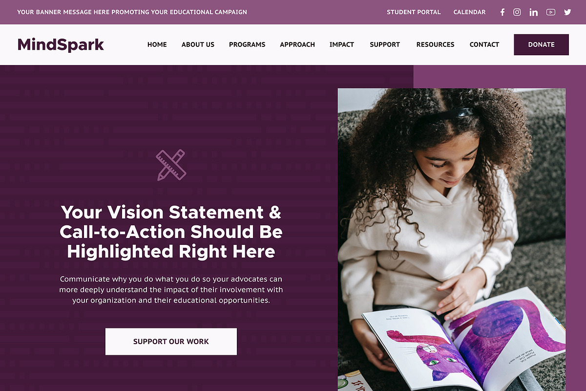 Education Showit Website Template, a WordPress Template by Studio Humankind (Photo 2 of 20)