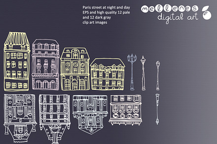Paris street clipart