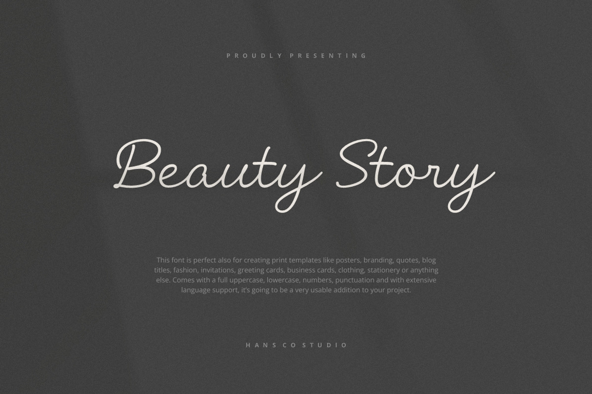 Beauty Story Font, a Handwritten Font by Burhan Afif (Photo 1 of 9)