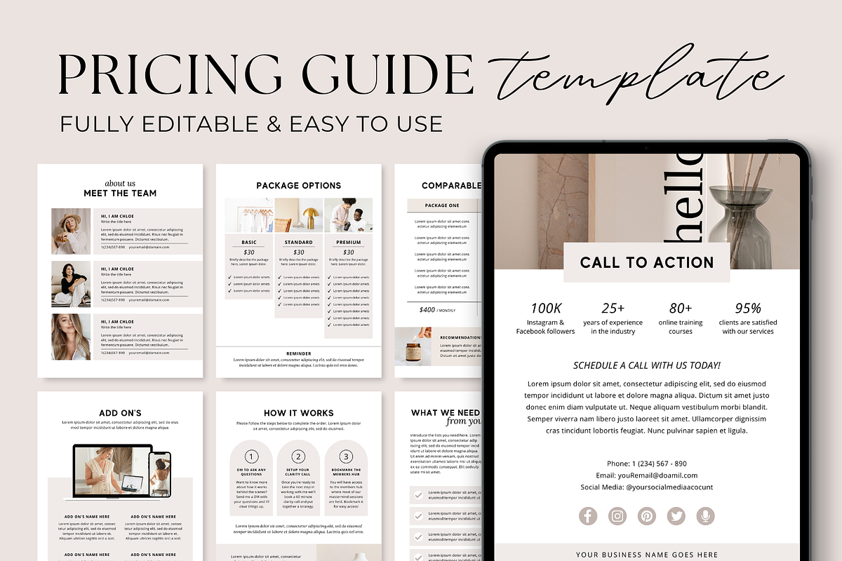 Services and Pricing Guide Template, a Magazine Template by ShopRShop (Photo 1 of 9)