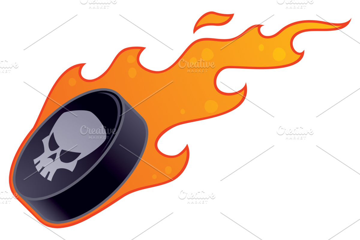 Flaming Hockey Puck, a Sport Illustration by Schwegel Illustration (Photo 1 of 2)