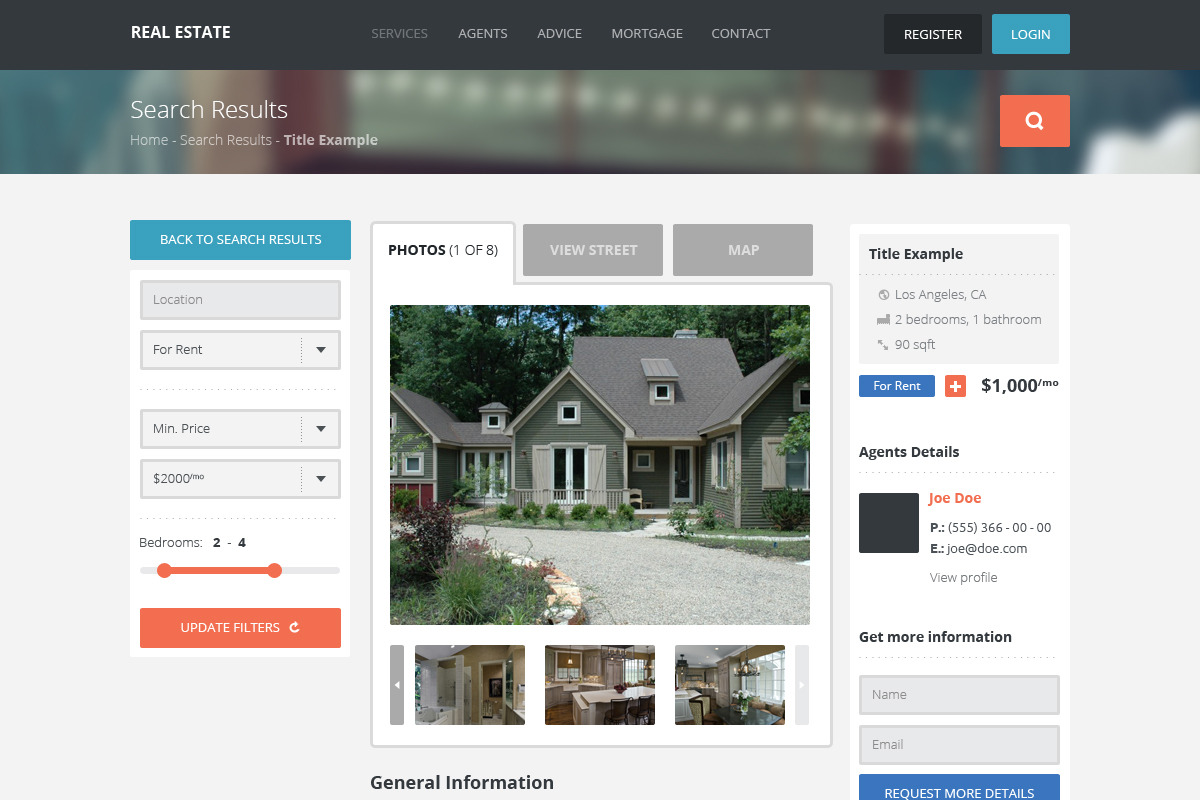 Real Estate - Wordpress Theme, a WordPress Template by bestwebsoft (Photo 3 of 5)